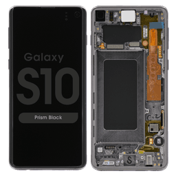 Service Pack - OLED Screen and Digitizer Assembly w/ Frame for Samsung Galaxy S10 (G973) (Prism Black)