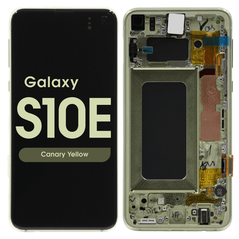 Service Pack - OLED Screen and Digitizer Assembly w/ Frame for Samsung Galaxy S10e (G970) (Canary Yellow)