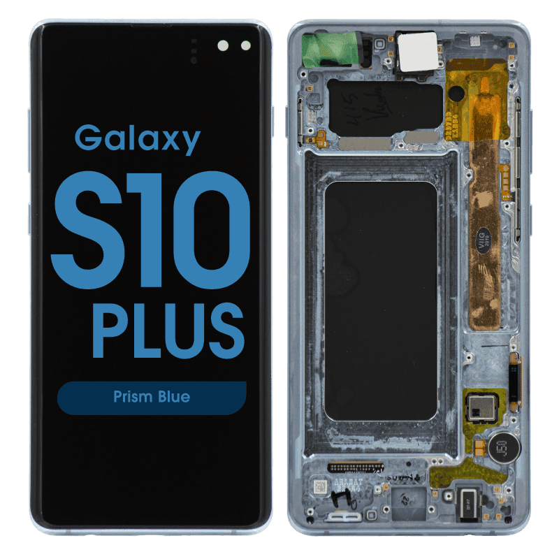 Refurbished - OLED Screen and Digitizer Assembly w/ Frame for Samsung Galaxy S10 Plus (G975) (Prism Blue)