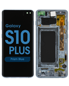 Refurbished - OLED Screen and Digitizer Assembly w/ Frame for Samsung Galaxy S10 Plus (G975) (Prism Blue)