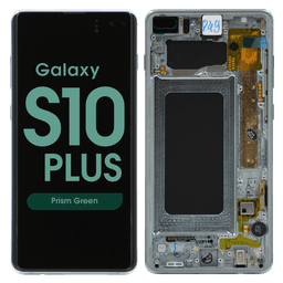 Refurbished - OLED Screen and Digitizer Assembly w/ Frame for Samsung Galaxy S10 Plus (G975) (Prism Green)
