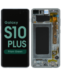 Refurbished - OLED Screen and Digitizer Assembly w/ Frame for Samsung Galaxy S10 Plus (G975) (Prism Green)