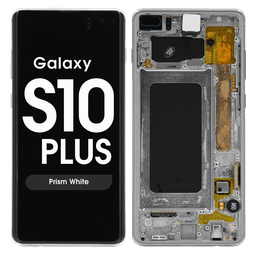 Refurbished - OLED Screen and Digitizer Assembly w/ Frame for Samsung Galaxy S10 Plus (G975) (Prism White)