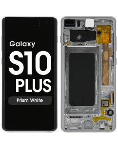 Refurbished - OLED Screen and Digitizer Assembly w/ Frame for Samsung Galaxy S10 Plus (G975) (Prism White)