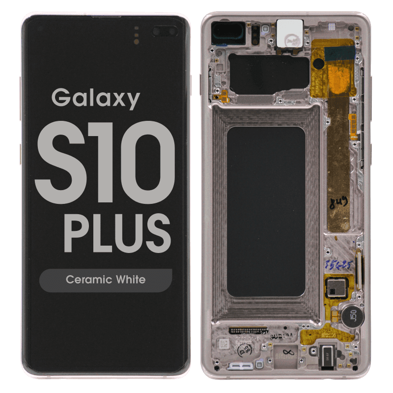Service Pack - OLED Screen and Digitizer Assembly w/ Frame for Samsung Galaxy S10 Plus (G975) (Ceramic White)