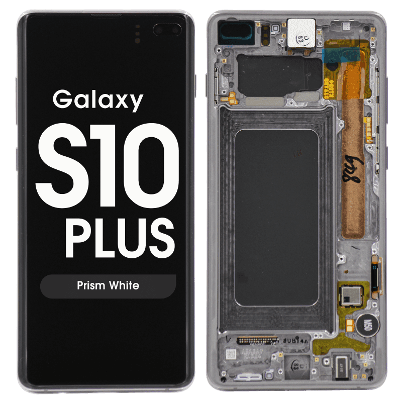 Service Pack - OLED Screen and Digitizer Assembly w/ Frame for Samsung Galaxy S10 Plus (G975) (Prism White)