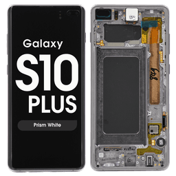 Service Pack - OLED Screen and Digitizer Assembly w/ Frame for Samsung Galaxy S10 Plus (G975) (Prism White)