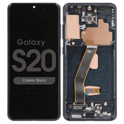 Refurbished - OLED Screen and Digitizer Assembly w/ Frame for Samsung Galaxy S20 (All Carriers except Verizon 5G UW) (G980) (Cosmic Black)