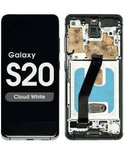 Refurbished - OLED Screen and Digitizer Assembly w/ Frame for Samsung Galaxy S20 (Verizon 5G UW) (G980) (Cloud White)