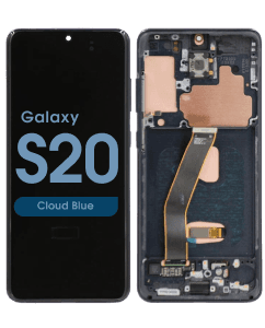 Aftermarket - Soft OLED Screen and Digitizer Assembly w/ Frame for Samsung Galaxy S20 (All Carriers except Verizon 5G UW) (G980) (Cloud Blue)