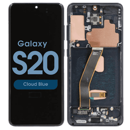 Aftermarket - Soft OLED Screen and Digitizer Assembly w/ Frame for Samsung Galaxy S20 (All Carriers except Verizon 5G UW) (G980) (Cloud Blue)