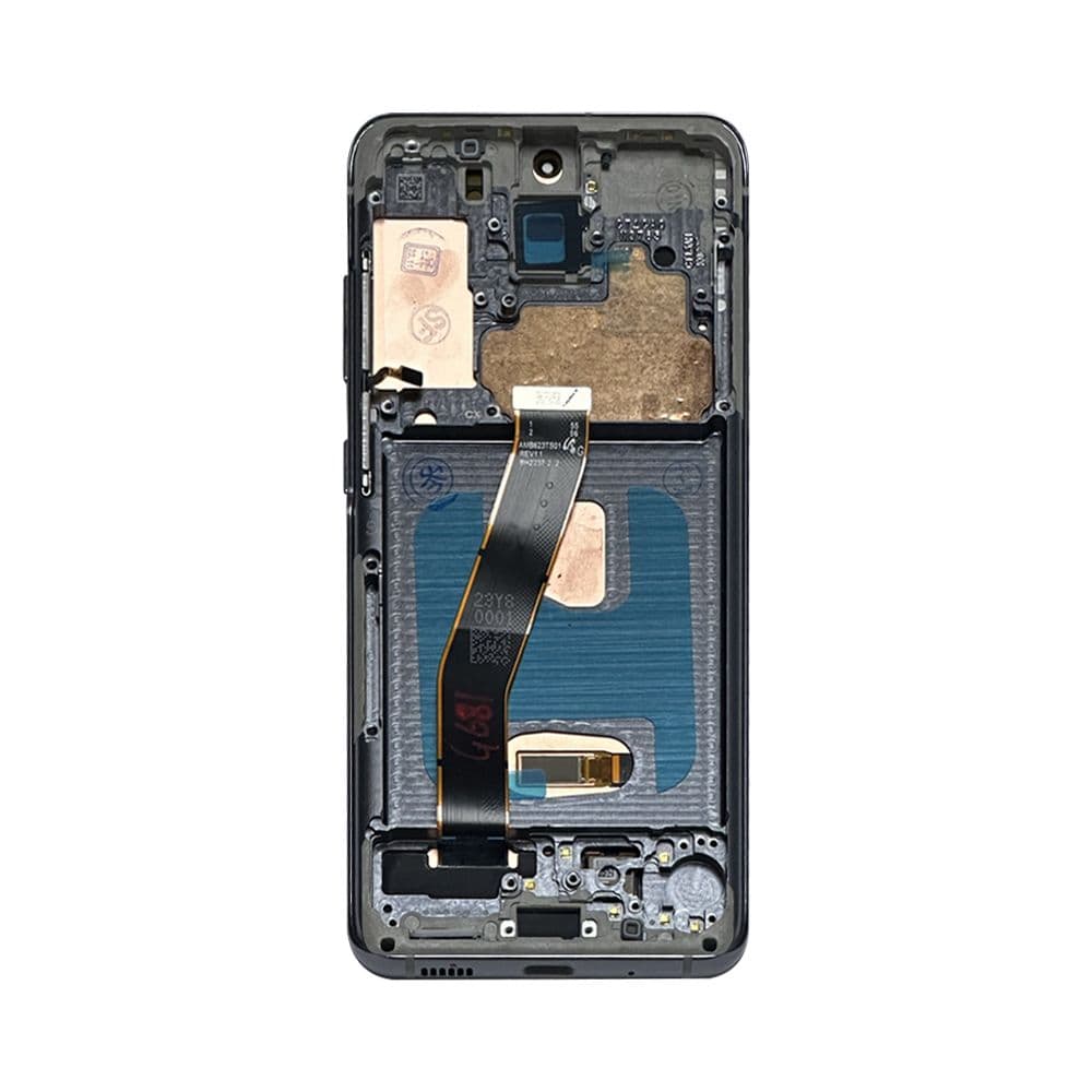 Aftermarket - Soft OLED Screen and Digitizer Assembly w/ Frame for Samsung Galaxy S20 (Verizon 5G UW) (G980) (Cosmic Gray)