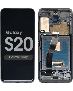 Aftermarket - Soft OLED Screen and Digitizer Assembly w/ Frame for Samsung Galaxy S20 (Verizon 5G UW) (G980) (Cosmic Gray)
