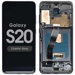 Aftermarket - Soft OLED Screen and Digitizer Assembly w/ Frame for Samsung Galaxy S20 (Verizon 5G UW) (G980) (Cosmic Gray)