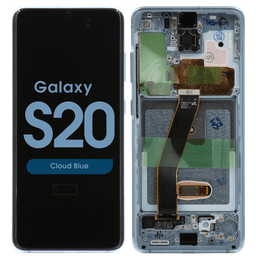 Refurbished - OLED Screen and Digitizer Assembly w/ Frame for Samsung Galaxy S20 (All Carriers except Verizon 5G UW) (G980) (Cloud Blue)