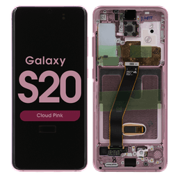 Refurbished - OLED Screen and Digitizer Assembly w/ Frame for Samsung Galaxy S20 (All Carriers except Verizon 5G UW) (G980) (Cloud Pink)
