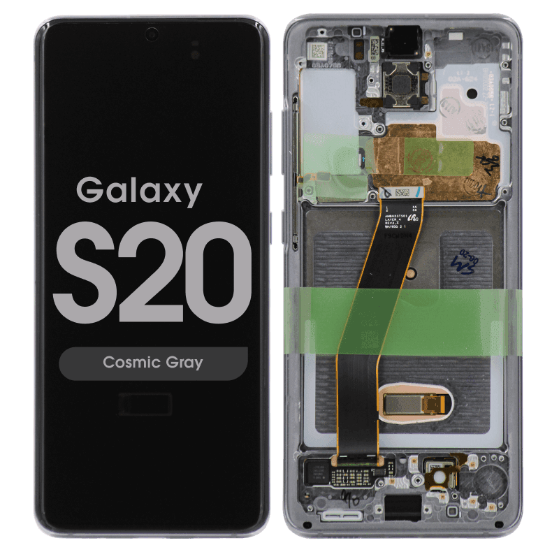 Refurbished - OLED Screen and Digitizer Assembly w/ Frame for Samsung Galaxy S20 (All Carriers except Verizon 5G UW) (G980) (Cosmic Gray)