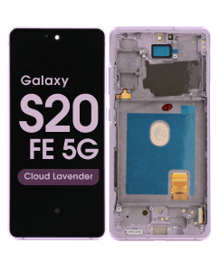 Refurbished - OLED Screen and Digitizer Assembly w/ Frame for Samsung Galaxy S20 FE 5G (G780 / G781) (Cloud Lavender)