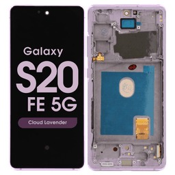 Refurbished - OLED Screen and Digitizer Assembly w/ Frame for Samsung Galaxy S20 FE 5G (G780 / G781) (Cloud Lavender)
