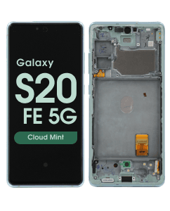 Service Pack - OLED Screen and Digitizer Assembly w/ Frame for Samsung Galaxy S20 FE 5G (G780 / G781) (Cloud Mint)