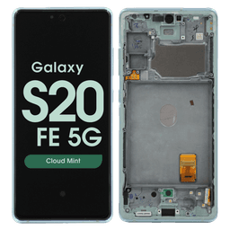 Service Pack - OLED Screen and Digitizer Assembly w/ Frame for Samsung Galaxy S20 FE 5G (G780 / G781) (Cloud Mint)