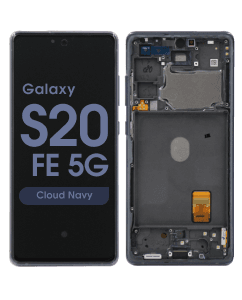 Service Pack - OLED Screen and Digitizer Assembly w/ Frame for Samsung Galaxy S20 FE 5G (G780 / G781) (Cloud Navy)
