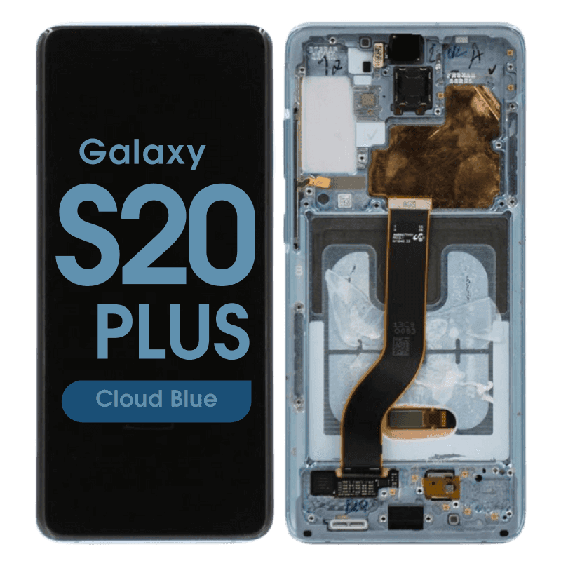 OEM Pull - OLED Screen and Digitizer Assembly w/ Frame for Samsung Galaxy S20 Plus (G985) (Grade C) (Cloud Blue)