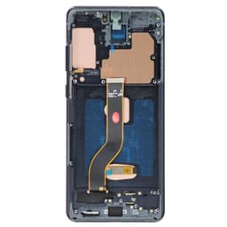 Aftermarket - Soft OLED Screen and Digitizer Assembly w/ Frame for Samsung Galaxy S20 Plus (G985) (Cosmic Black)