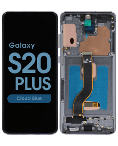 Aftermarket - Soft OLED Screen and Digitizer Assembly w/ Frame for Samsung Galaxy S20 Plus (G985) (Cloud Blue)