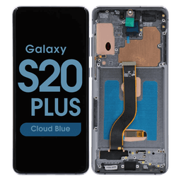 Aftermarket - Soft OLED Screen and Digitizer Assembly w/ Frame for Samsung Galaxy S20 Plus (G985) (Cloud Blue)