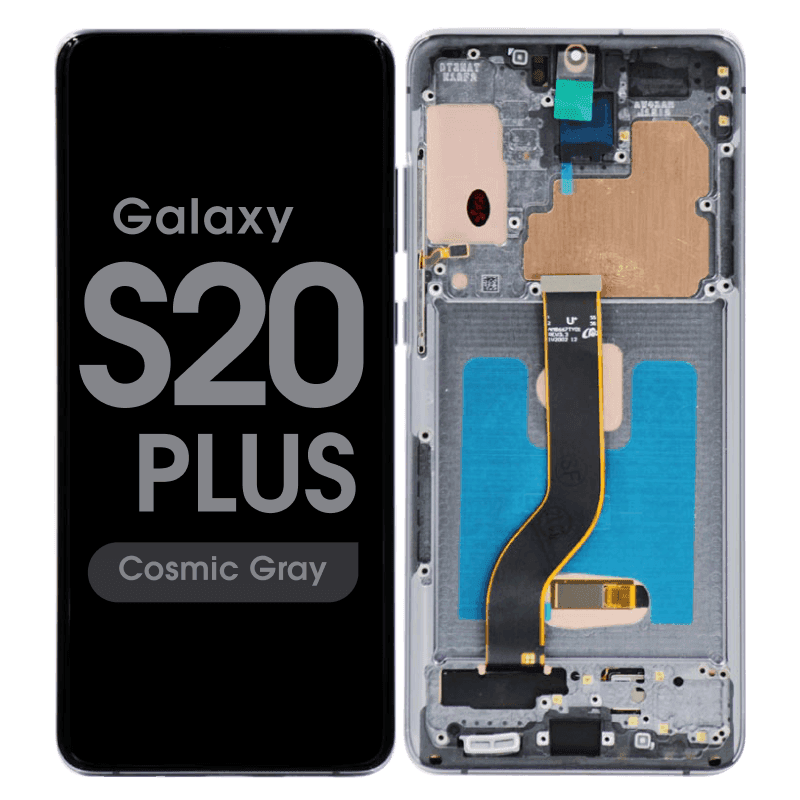Aftermarket - Soft OLED Screen and Digitizer Assembly w/ Frame for Samsung Galaxy S20 Plus (G985) (Cosmic Gray)