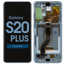 Refurbished - OLED Screen and Digitizer Assembly w/ Frame for Samsung Galaxy S20 Plus (G985) (Cloud Blue)
