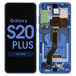 Service Pack - OLED Screen and Digitizer Assembly w/ Frame for Samsung Galaxy S20 Plus (G985) (Aura Blue)