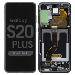 Service Pack - OLED Screen and Digitizer Assembly w/ Frame for Samsung Galaxy S20 Plus (G985) (Cosmic Black)