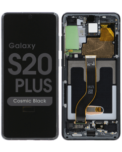 Service Pack - OLED Screen and Digitizer Assembly w/ Frame for Samsung Galaxy S20 Plus (G985) (Cosmic Black)