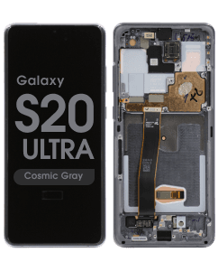 Aftermarket - Soft OLED Screen and Digitizer Assembly w/ Frame for Samsung Galaxy S20 Ultra (G988) (Cosmic Gray)