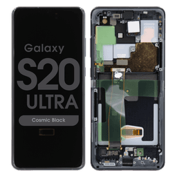 Refurbished - OLED Screen and Digitizer Assembly w/ Frame for Samsung Galaxy S20 Ultra (G988) (Cosmic Black)