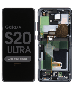Refurbished - OLED Screen and Digitizer Assembly w/ Frame for Samsung Galaxy S20 Ultra (All Carriers except Verizon 5G UW) (G988) (Cosmic Black)