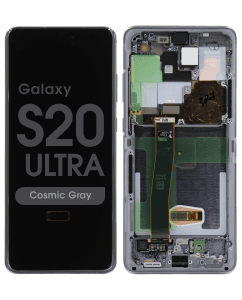 Refurbished - OLED Screen and Digitizer Assembly w/ Frame for Samsung Galaxy S20 Ultra (All Carriers except Verizon 5G UW) (G988) (Cosmic Gray)