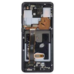 Aftermarket - Soft OLED Screen and Digitizer Assembly w/ Frame for Samsung Galaxy S20 Ultra (G988) (Cosmic Black)