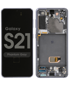 Refurbished - OLED Screen and Digitizer Assembly w/ Frame for Samsung Galaxy S21 (All Carriers except Verizon 5G UW) (G991) (Phantom Gray)