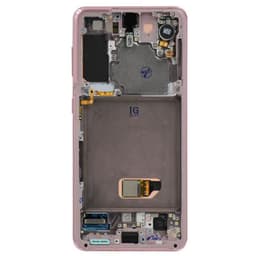 Refurbished - OLED Screen and Digitizer Assembly w/ Frame for Samsung Galaxy S21 (All Carriers except Verizon 5G UW) (G991) (Phantom Gold)