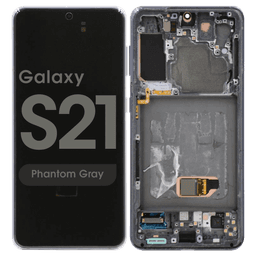 Aftermarket - Soft OLED Screen and Digitizer Assembly w/ Frame for Samsung Galaxy S21 (Must Transfer Antenna for Verizon) (G991) (Phantom Gray)