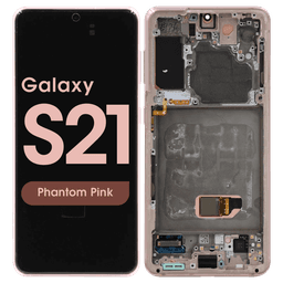 Aftermarket - Soft OLED Screen and Digitizer Assembly w/ Frame for Samsung Galaxy S21 (Must Transfer Antenna for Verizon) (G991) (Phantom Pink)