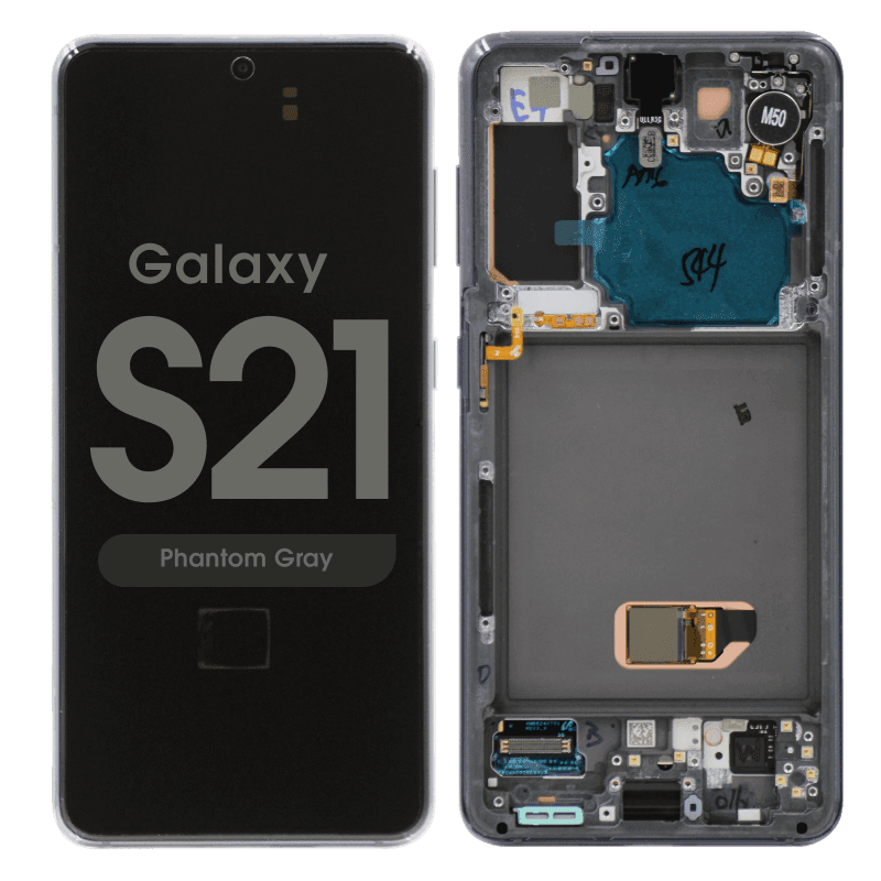 Service Pack - OLED Screen and Digitizer Assembly w/ Frame for Samsung Galaxy S21 (All Carriers except Verizon 5G UW) (G991) (Phantom Gray)