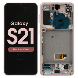Service Pack - OLED Screen and Digitizer Assembly w/ Frame for Samsung Galaxy S21 (All Carriers except Verizon 5G UW) (G991) (Phantom Violet)