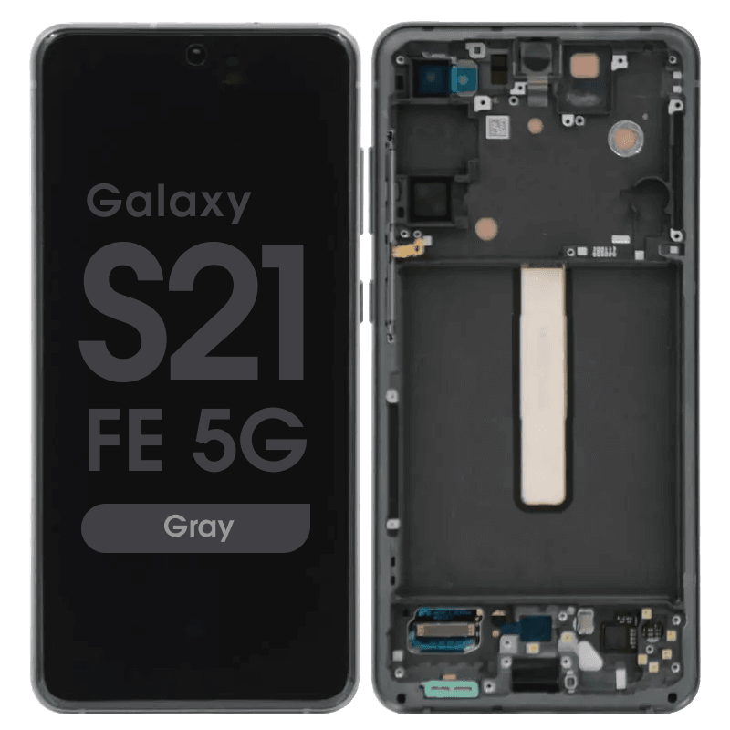 Refurbished - OLED Screen and Digitizer Assembly w/ Frame for Samsung Galaxy S21 FE 5G (G990U) (US Version) (Gray)