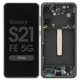 Refurbished - OLED Screen and Digitizer Assembly w/ Frame for Samsung Galaxy S21 FE 5G (G990U) (US Version) (Gray)