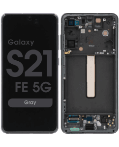 Service Pack - OLED Screen and Digitizer Assembly w/ Frame for Samsung Galaxy S21 FE 5G (G990) (Gray)