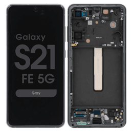 Service Pack - OLED Screen and Digitizer Assembly w/ Frame for Samsung Galaxy S21 FE 5G (G990) (Gray)